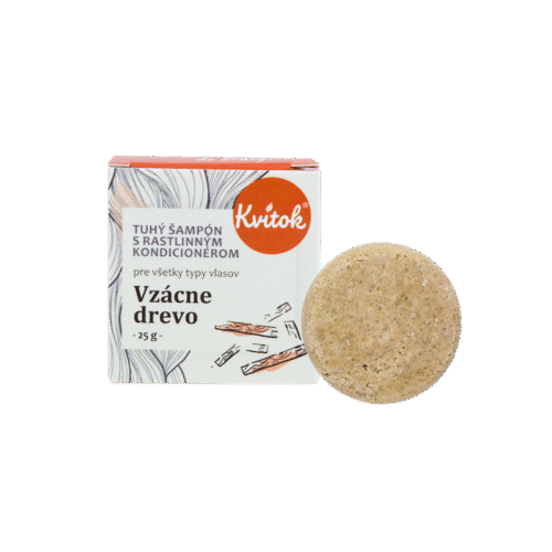 Kvítok Tuhý šampon Vzácné dřevo 25g