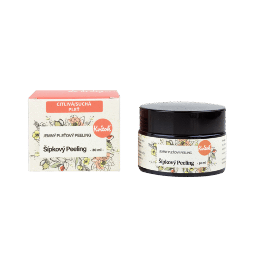 Kvítok Šípkový pleťový peeling - suchá a citlivá pleť 30ml