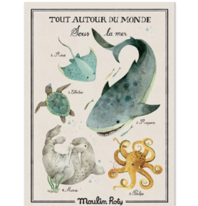MOULIN ROTY Plakát Tout autour du monde - Sous la mer