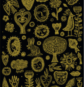 DJECO Designový zápisník zlatá Aurélia