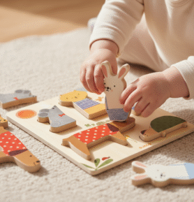 DJECO Domácí mazlíčci - vkládací dřevěné puzzle