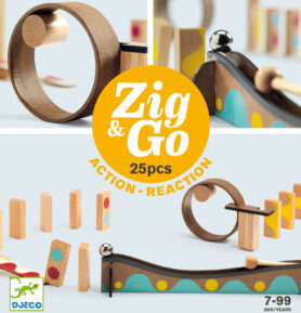 DJECO Dřevěná dráha Zig Go 25 dílků