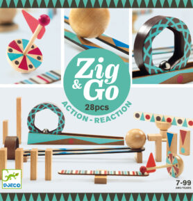 DJECO Dřevěná dráha Zig Go 28 dílků