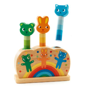 DJECO Dřevěná hračka vyskakovací zvířátka