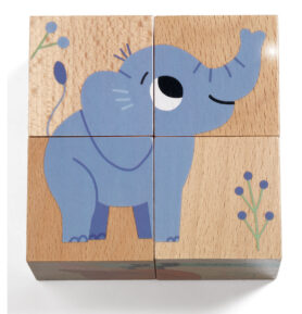 DJECO Dřevěné kostky Zvířata z džungle