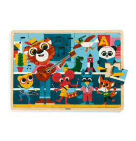 DJECO Dřevěné puzzle Veselá kapela - 35 pcs