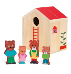 DJECO Dřevěný domeček pro kočičí rodinku