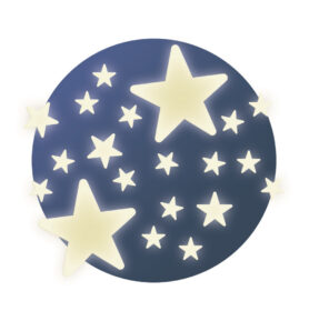 DJECO Fosforeskující samolepky na zeď - Hvězdičky
