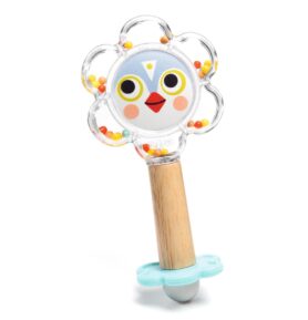 DJECO Chrastítko se zrcátkem Baby flower