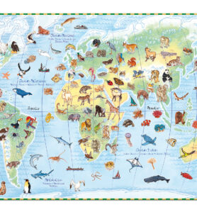 DJECO Obrázkové puzzle Světová zvířata - 100 pcs