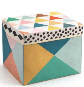 DJECO Pestrobarevná krabička na hračky