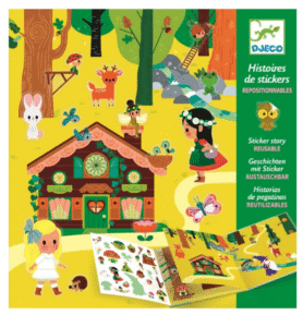 DJECO Příběh s přemístitelnými samolepkami Tajuplný les