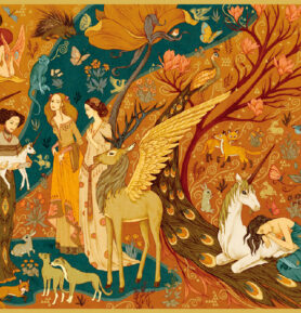 DJECO Puzzle zahrada s jednorožcem - 500 pcs