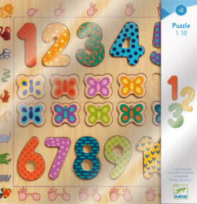 DjECO Vkládací puzzle Počítaní s motýlky