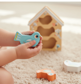 DJECO Vkládací puzzle Ptačí budka