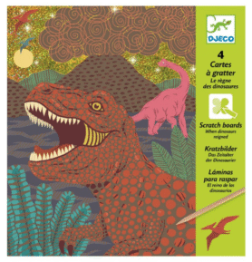 DJECO Vyškrabávací obrázky - Dinosauři