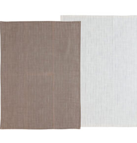 Södahl Kuchyňská utěrka 50x70 Taupe/White (sada 2 ks)