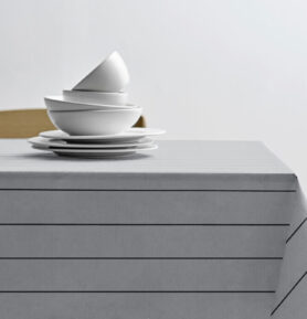 Södahl Kuchyňský ubrus 140x270 Line Light Grey/Ash