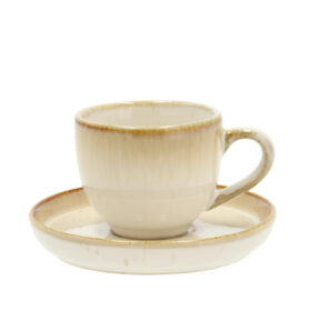 Bitz Espresso hrnek s podšálkem 7 cl Cream