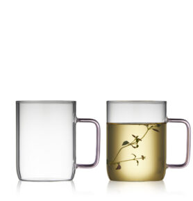 Lyngby Glas Skleněný hrnek Torino 40 cl (2 ks) Pink