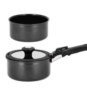 Holm Sada hrnců s odnímatelnou rukojetí  1,1/2,4l Black