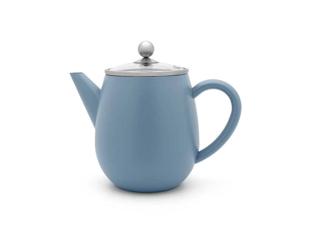 Bredemeijer Dvoustěnná konvička na čaj Duet Eva 1,1l modrá