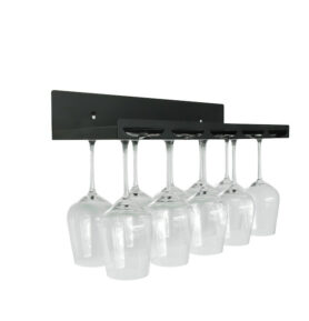 Leopold Vienna Kovový stojan na sklenice na víno Black